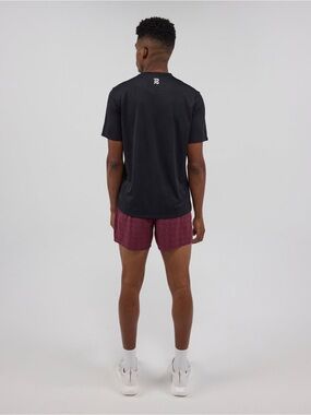Bandit Running Vento 5 Training Shorts Retro Houndstooth Performance Lined Short